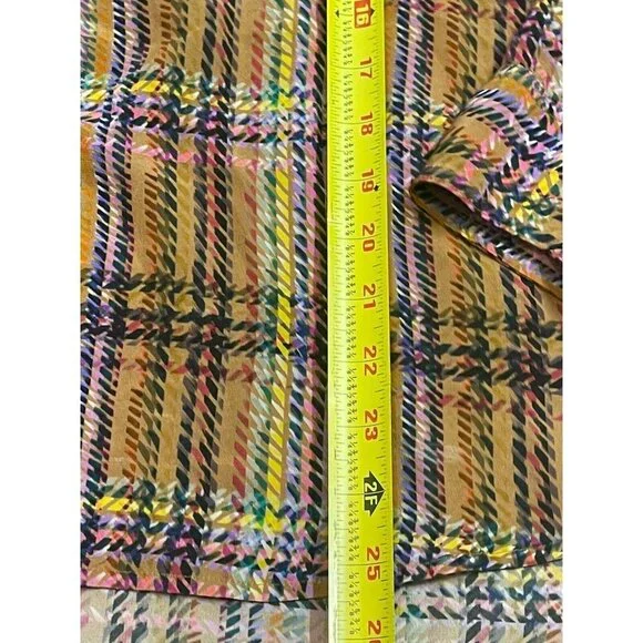 Johnny Was Workshop 100% Silk Long Sleeve Button Front Shirt Small Multicolor - Picture 5 of 9